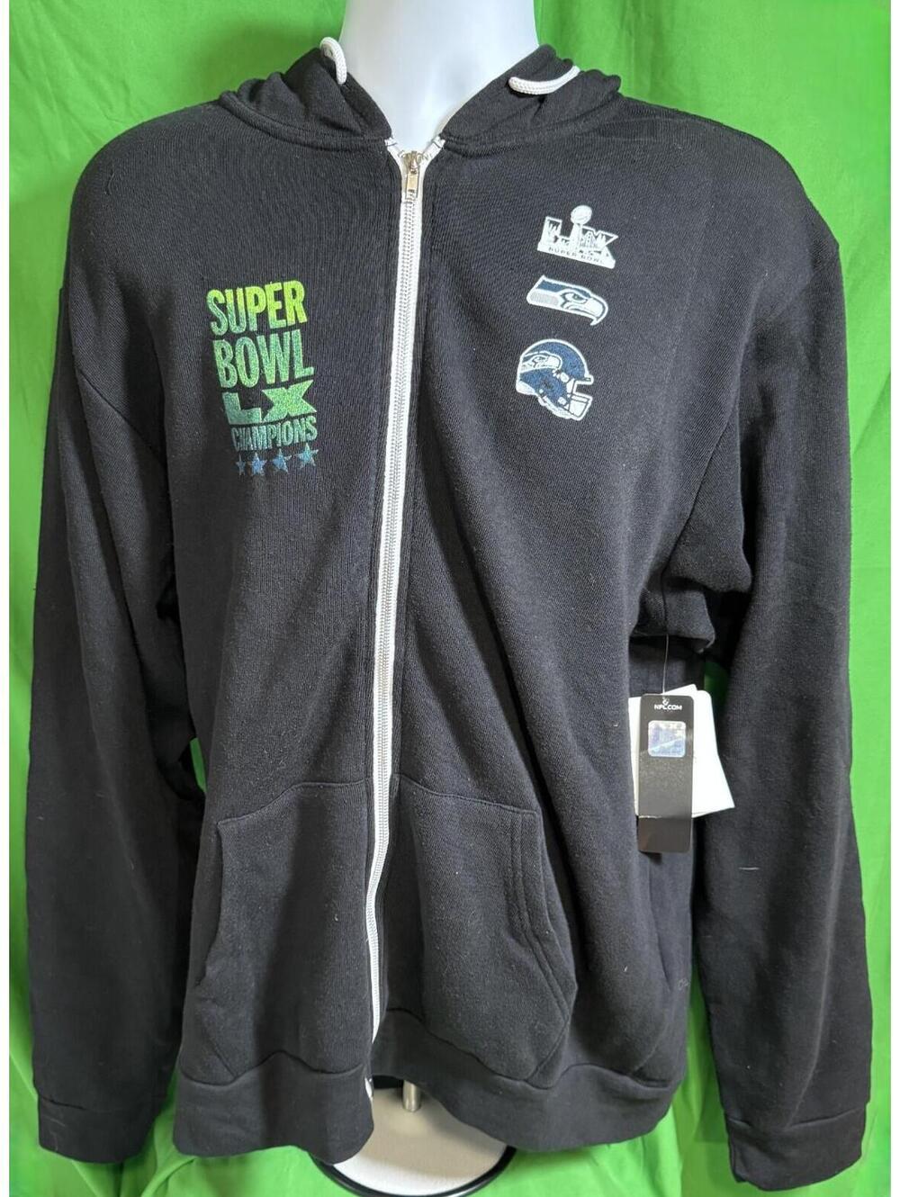 Seattle Seahawks Super Bowl LX Full-Zip Hoodie WEAR by Erin Andrews Womens XXL
